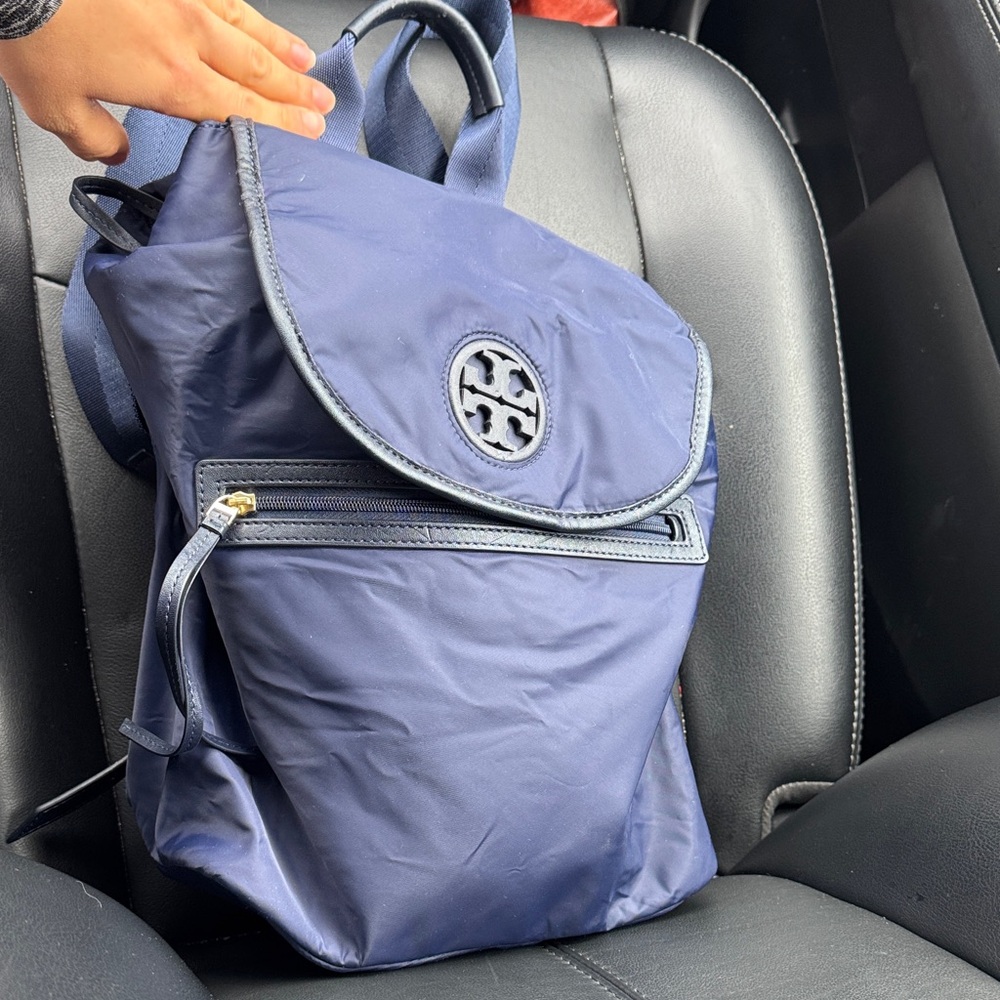 Tory Burch authentic Navy Backpack bag